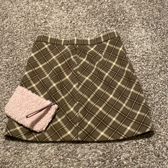 Pink Lily size Medium good night kiss plaid mini skirt - Picture 2 of 2